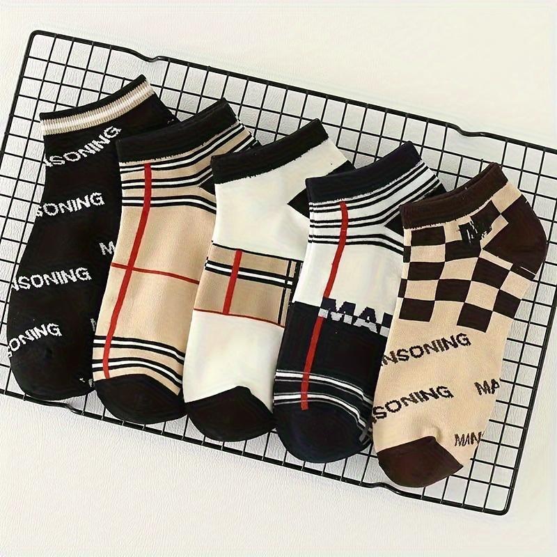 10/20/30 Pairs of Fashionable Men's and Women's Printed Ankle Socks, Lightweight, Breathable, Comfortable, Low Cut Women's Socks, Business Socks, Sports Socks Tubesocks SpringStatements