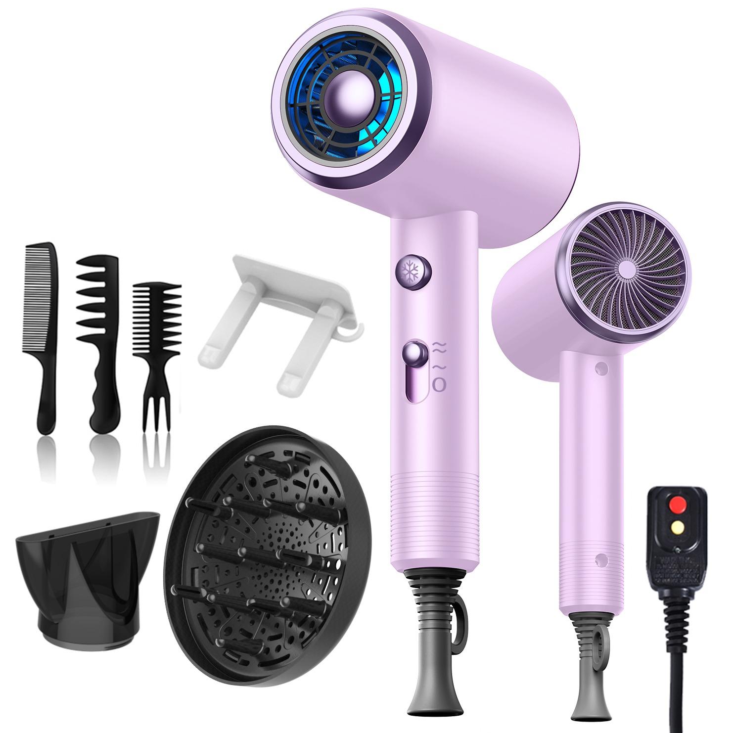 Hair Dryer with Diffuser Kit, 1 Set Powerful Hair Dryer with Comb and Diffuser, Lightweight, Suitable for Straight and Curly Hair, Perfect for Home, Travel, and Salon Use, Blow Dryer, Multifunctional Hair Dryer, Hair Dryer Styler