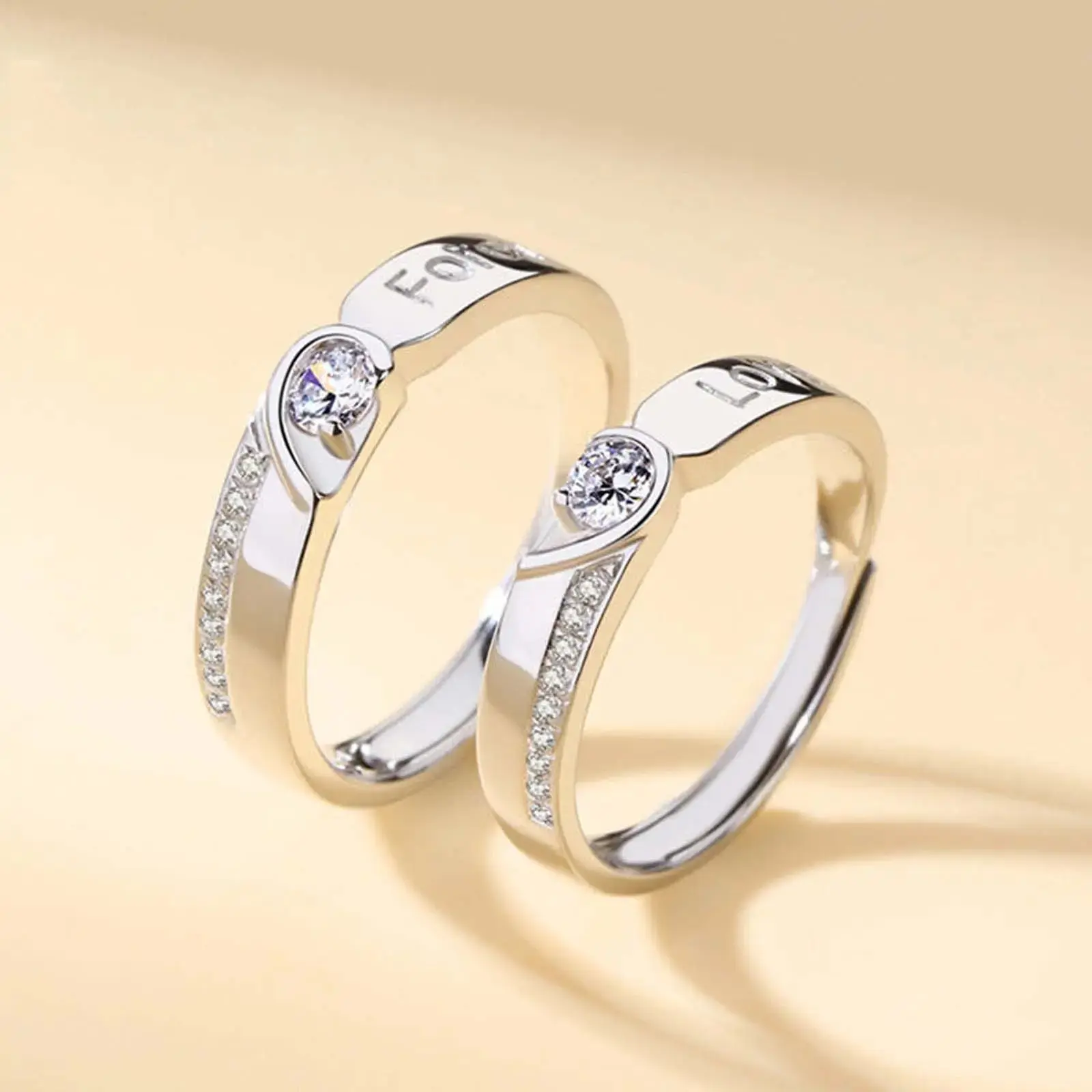 Endless Love Couple Rings Long Distance Relationship Memorial Gifts for Men and Women Everyday Matching Rings