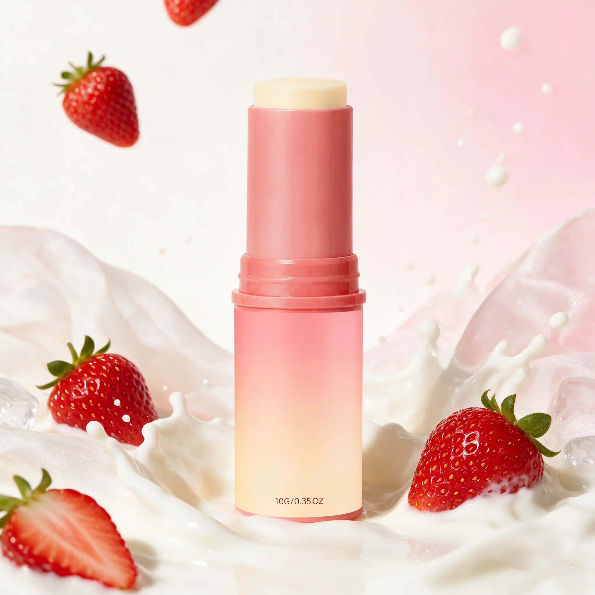 Solid Perfume Stick for Women, Strawberry Cream Scent, Portable Twist‑Up Fragrance Balm, Smooth Solid Scent for Wrist Neck Behind Ears, Travel‑Size Daily Fragrance