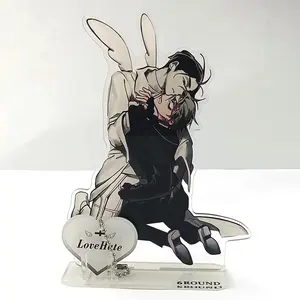 Anime AlienStage Acrylic Action Fingure Stand Black and White Table Room Decoration Toys Kids Friends Bestie Kids Brithday Gift