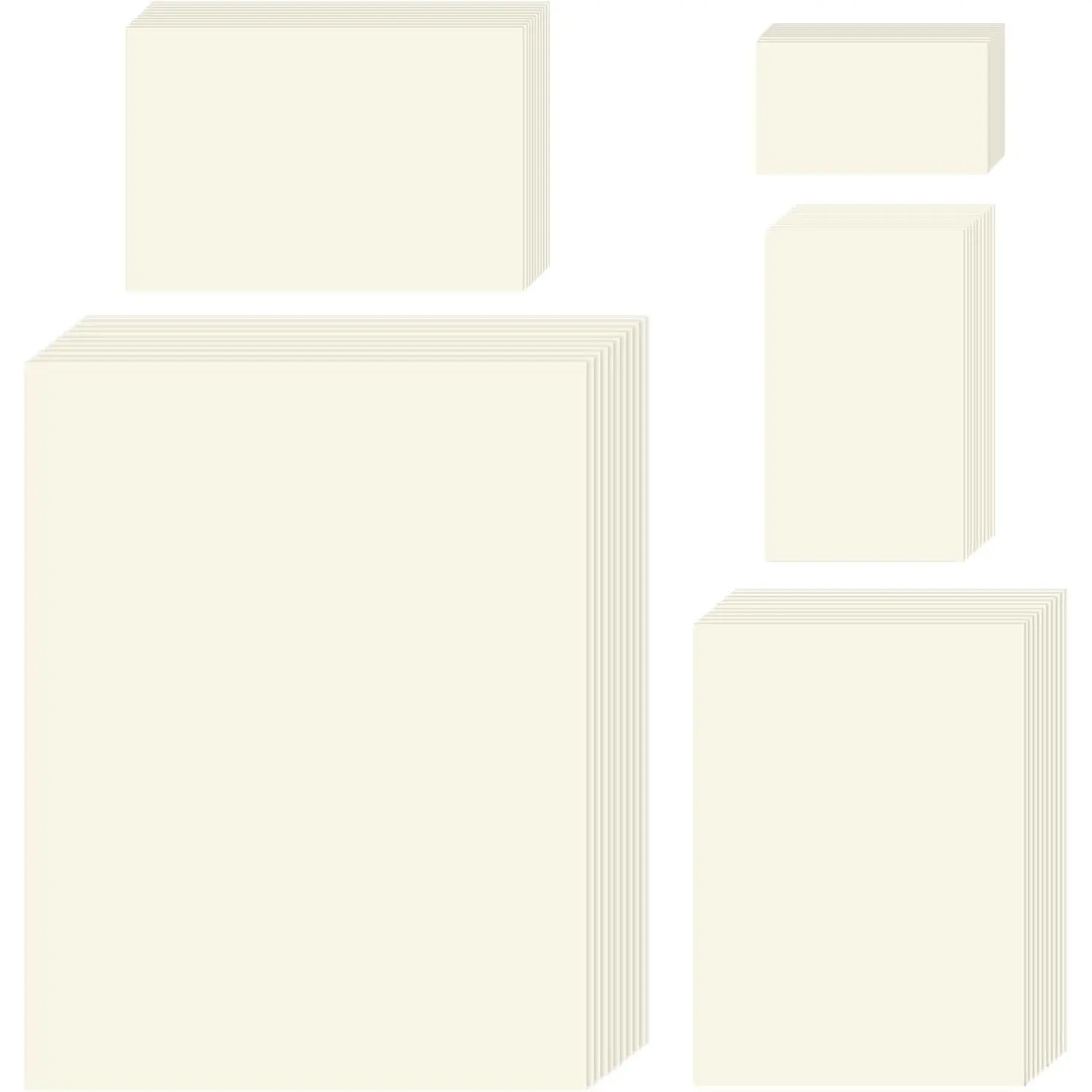 Cream Cardstock 5  Sizes, 100 Sheets 65lb  Cardstock Paper |  Invitation Paper,Card Making,Business Cards,Weddings,Scrapbooking,Menus,Anniversarys