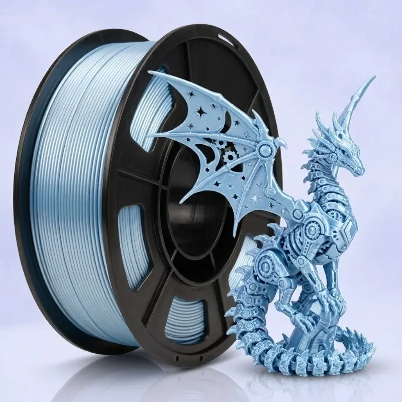 1.75mm Smooth Silk Blue Pla Filament 250g, Anti-Breakage Gloss Pla Spool, Ideal for Desktop 3D Printers, Durable and Reliable Printing Material