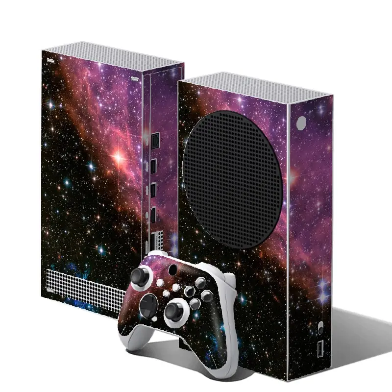 Xbox Series S Sticker Set, Cosmic Galaxy Design, Cosmic Galaxy Theme, Includes Console & Controller Stickers, Waterproof, Scratch-Resistant, Easy Removal