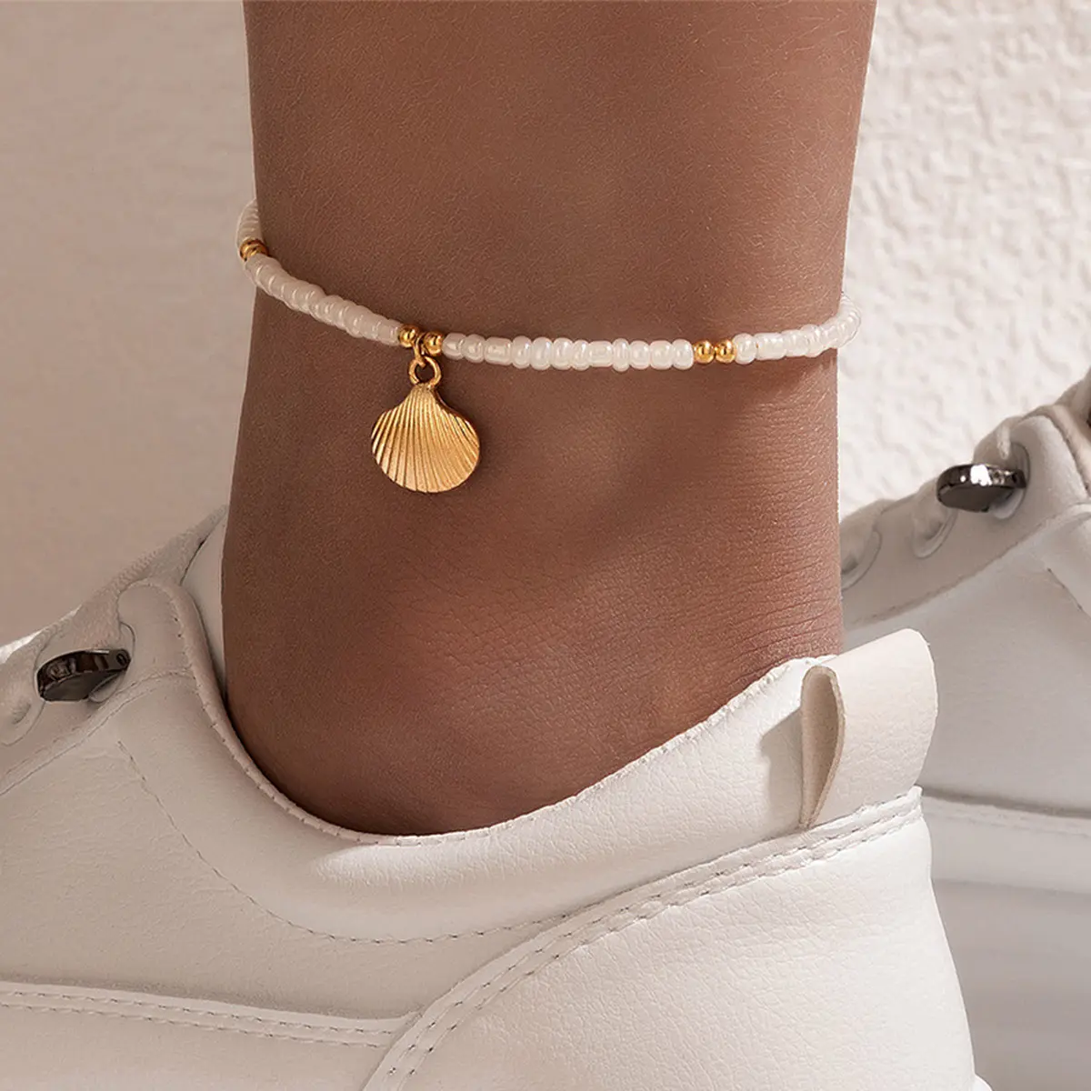 Boho Fairy Anklet, Beach Vacation Shell Anklet, Bohemian Style Costume Jewelry Accessory, Boho Fairy Anklets