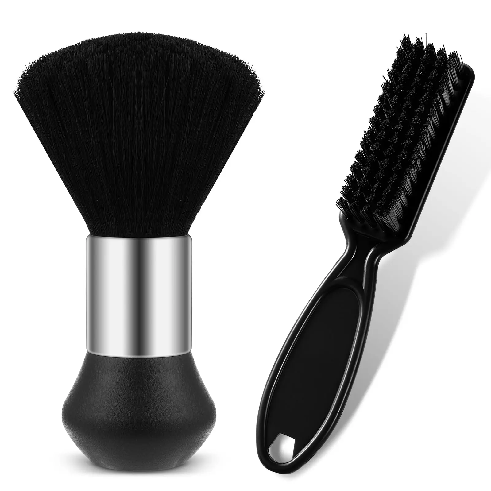 2PCS Professional Barber Brush Set | Soft Neck Duster & Clipper Cleaner Brush | Must-Have Haircutting Tools & Salon Accessories for Stylists