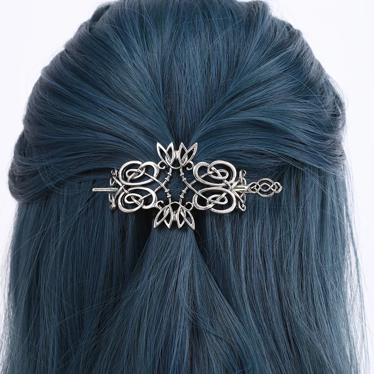 Viking Celtic Knot Hairpin Vintage Retro Floral Barrette Hair Stick Slide Geometric Metallic Headpiece For Women Scottish Irish Traditional Prom Wedding Daily Updo Hair Accessories