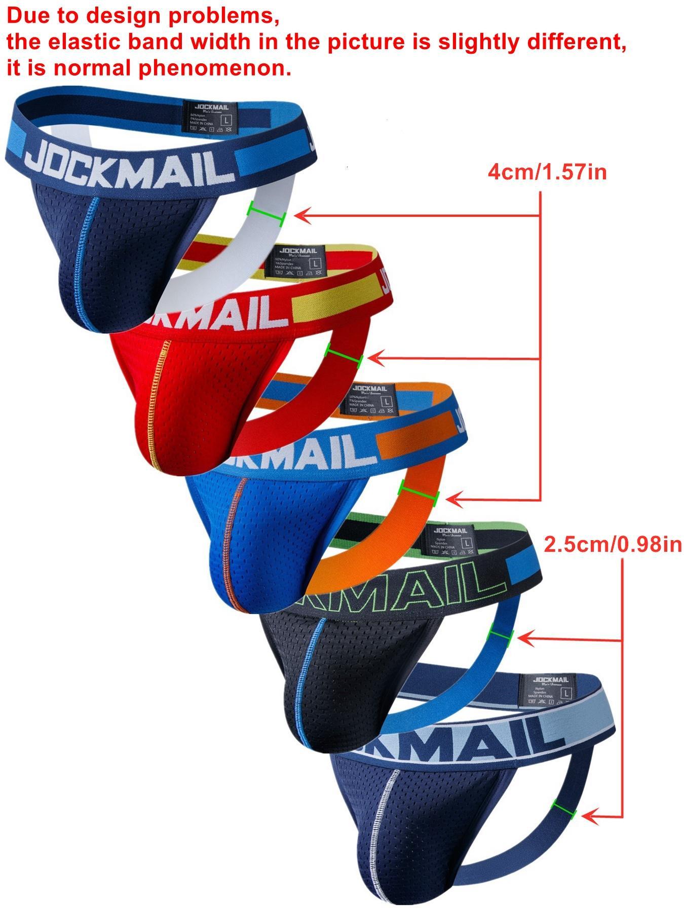 Men's Letter Pattern Breathable G String, Casual Comfy Underwear for Daily Wear, Fashion Men's Underwear for All Seasons