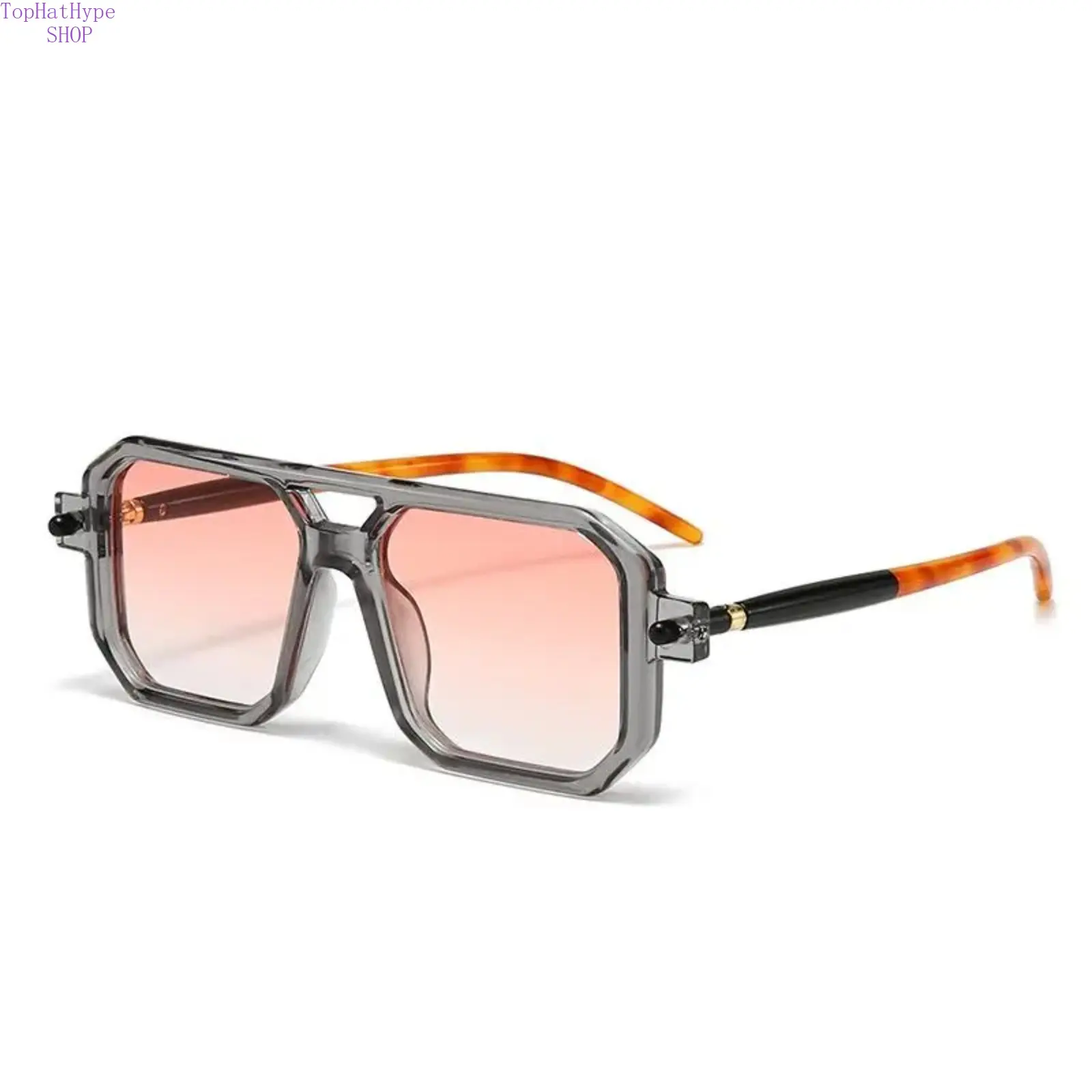 Retro Square Sunglasses for Men, Double-Bar Metal Frame with Polarized UV Protection Lenses, Men's Accessories, Polarized Sunglasses, Men's Accessories For Adults,summer outifit,travel essentials
