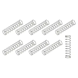 Compression Springs (0.5x5mm OD,20mm Free Length) 10Pcs, 304 Stainless Steel 7.8N Extension Spring for Shop Home Repairs, DIY Projects, Silver Tone