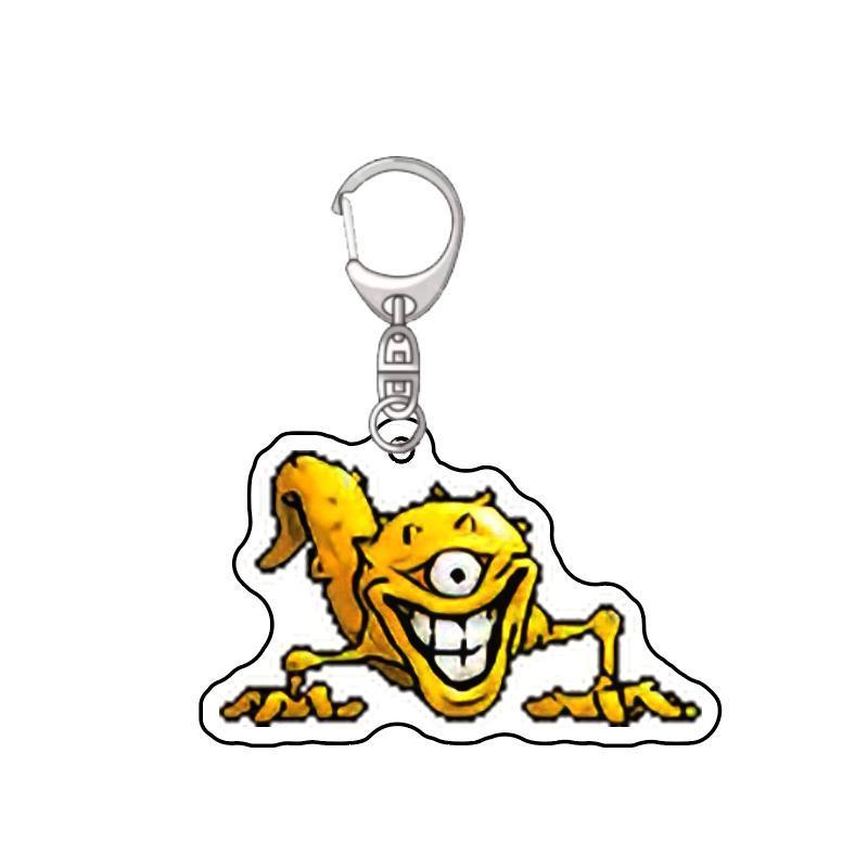 Harajuku MapleStory Kawaii E Hot Game Fans Souvenir Blue Snail Mushroom Bat Keychain