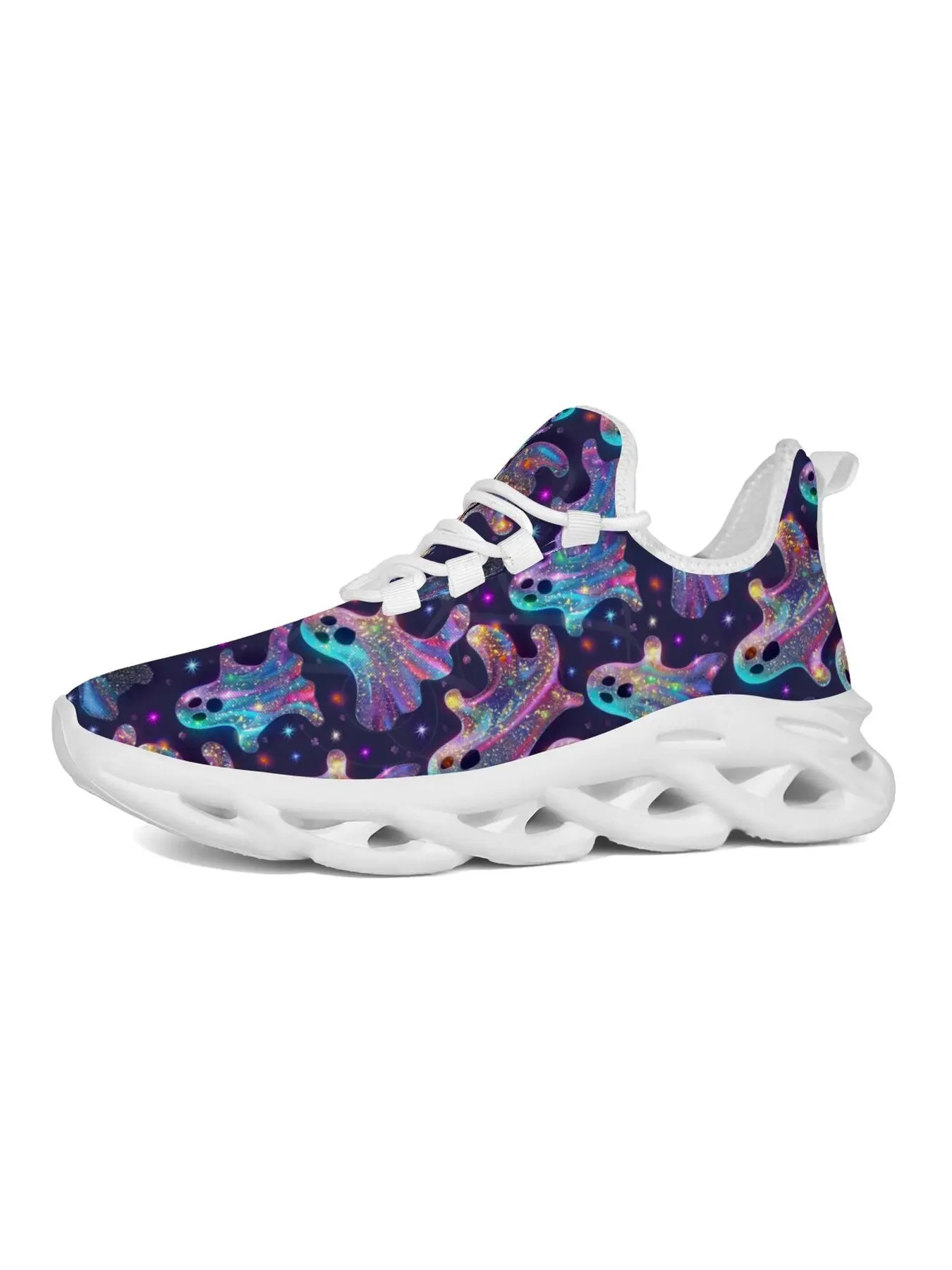 Halloween Party Streetwear Daily Wear Ghost Print Blade Chunky Sneakers For Men Women Non-Slip Wear-Resistant Comfort Casual Walking Shoes Minimalist Trendy Walking Sneaker Holiday Gift