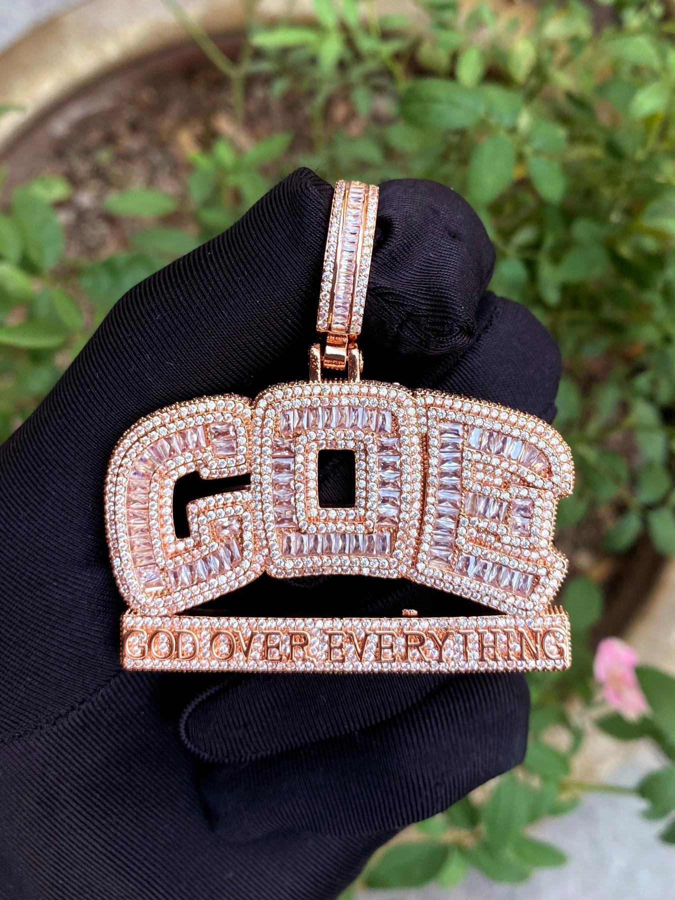 Rhinestone Decor Letter Design Pendant with Chain, Jewelry for Men, Street Trendy Charm, Hip Hop Jewelry for Party, Daily Decor, Trendy All-match & Exquisite Jewelry for Birthday Gift