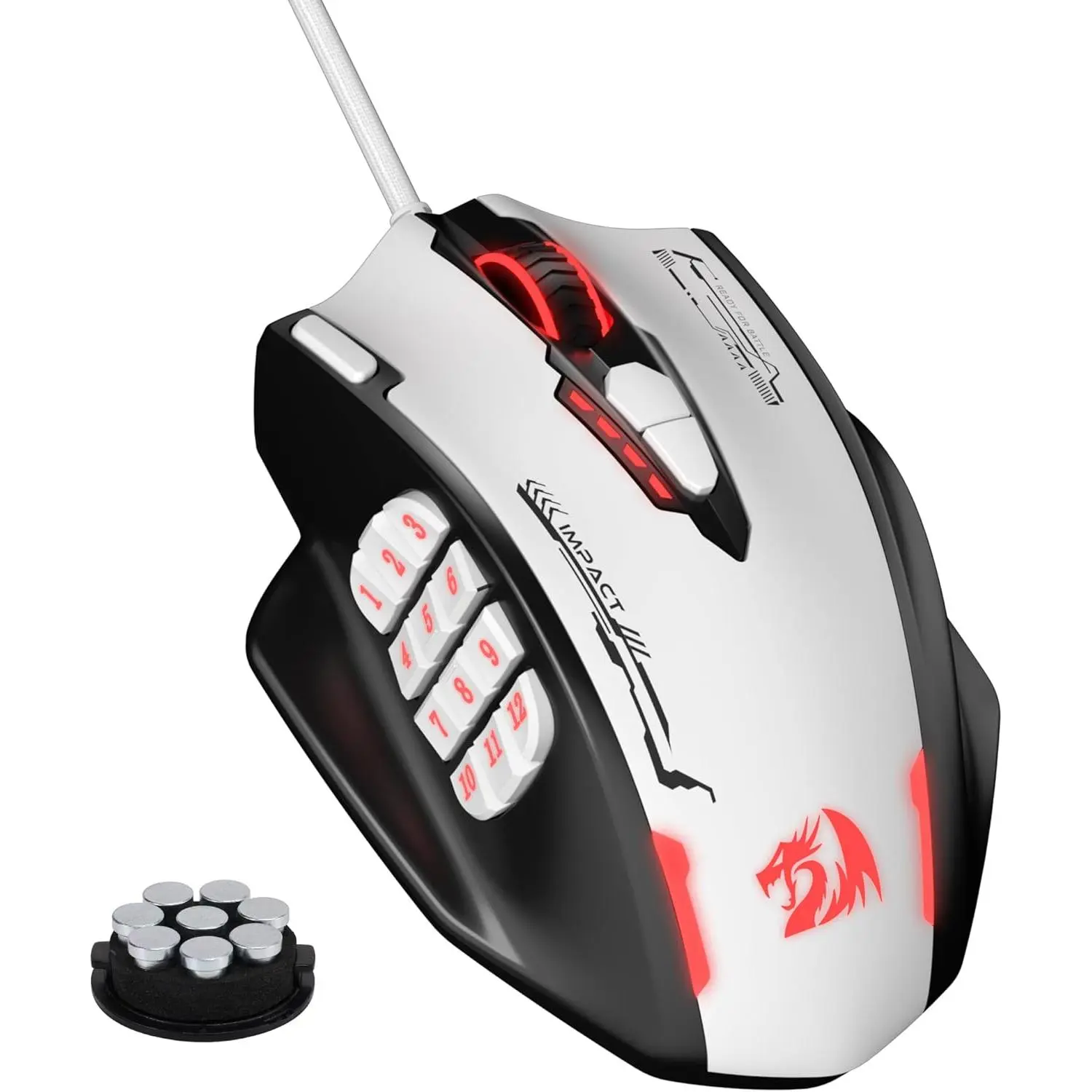 M908 Wired RGB MMO Gaming  24000 DPI Remapping  |  Lag-Free Connection, Redefine Keybinding Macro, Vibing Backlight,  Grip  Comfort