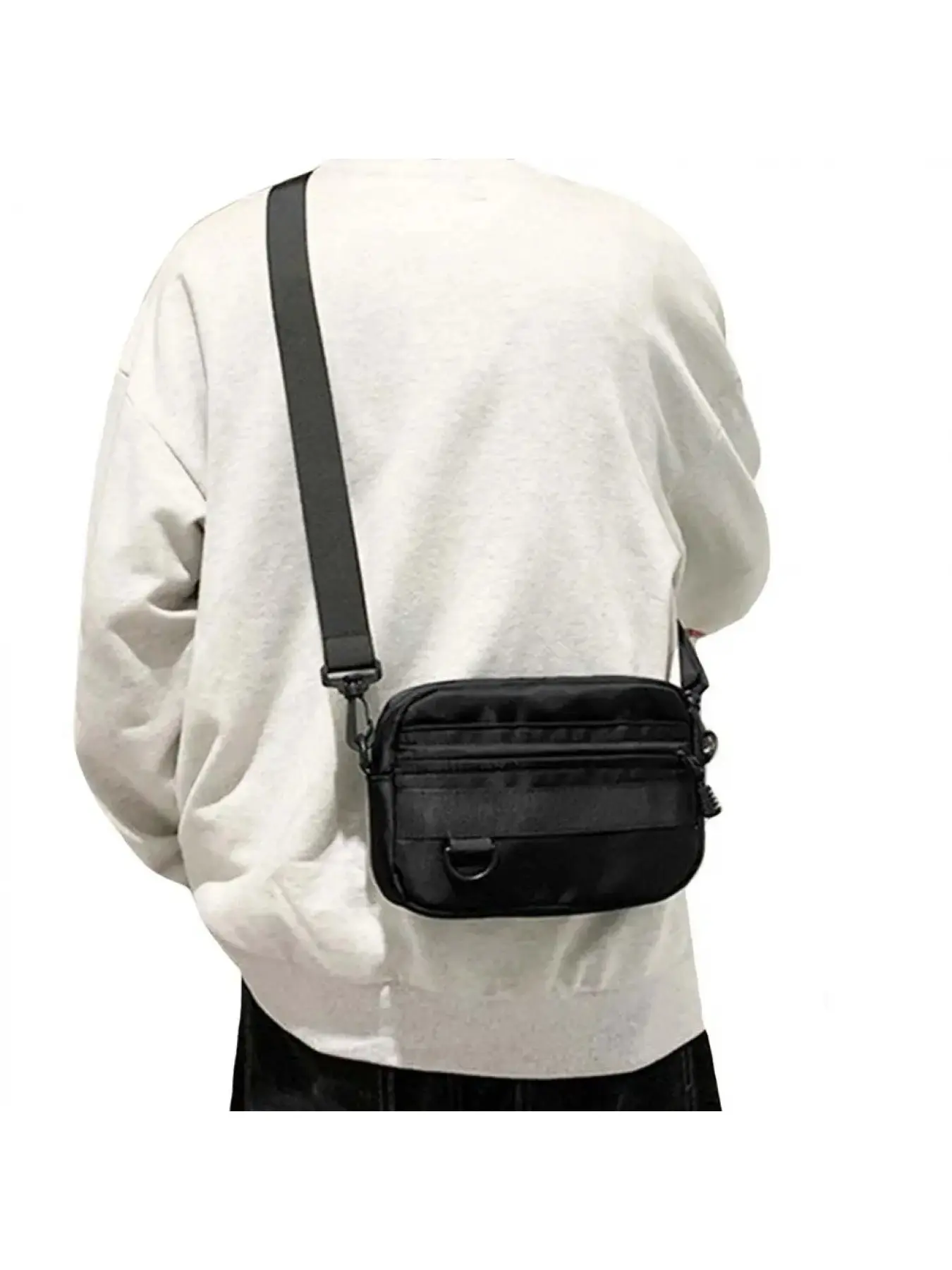Urban Streetwear Sling Bag for Men, Casual Lightweight Messenger Shoulder Bag with Secure Zipper Compartments and Adjustable Strap, Travel Friendly Everyday Carry Accessory, Birthday Gift and Christmas Gift for Men and Teen Boys