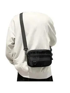 Urban Streetwear Sling Bag for Men, Casual Lightweight Messenger Shoulder Bag with Secure Zipper Compartments and Adjustable Strap, Travel Friendly Everyday Carry Accessory, Birthday Gift and Christmas Gift for Men and Teen Boys
