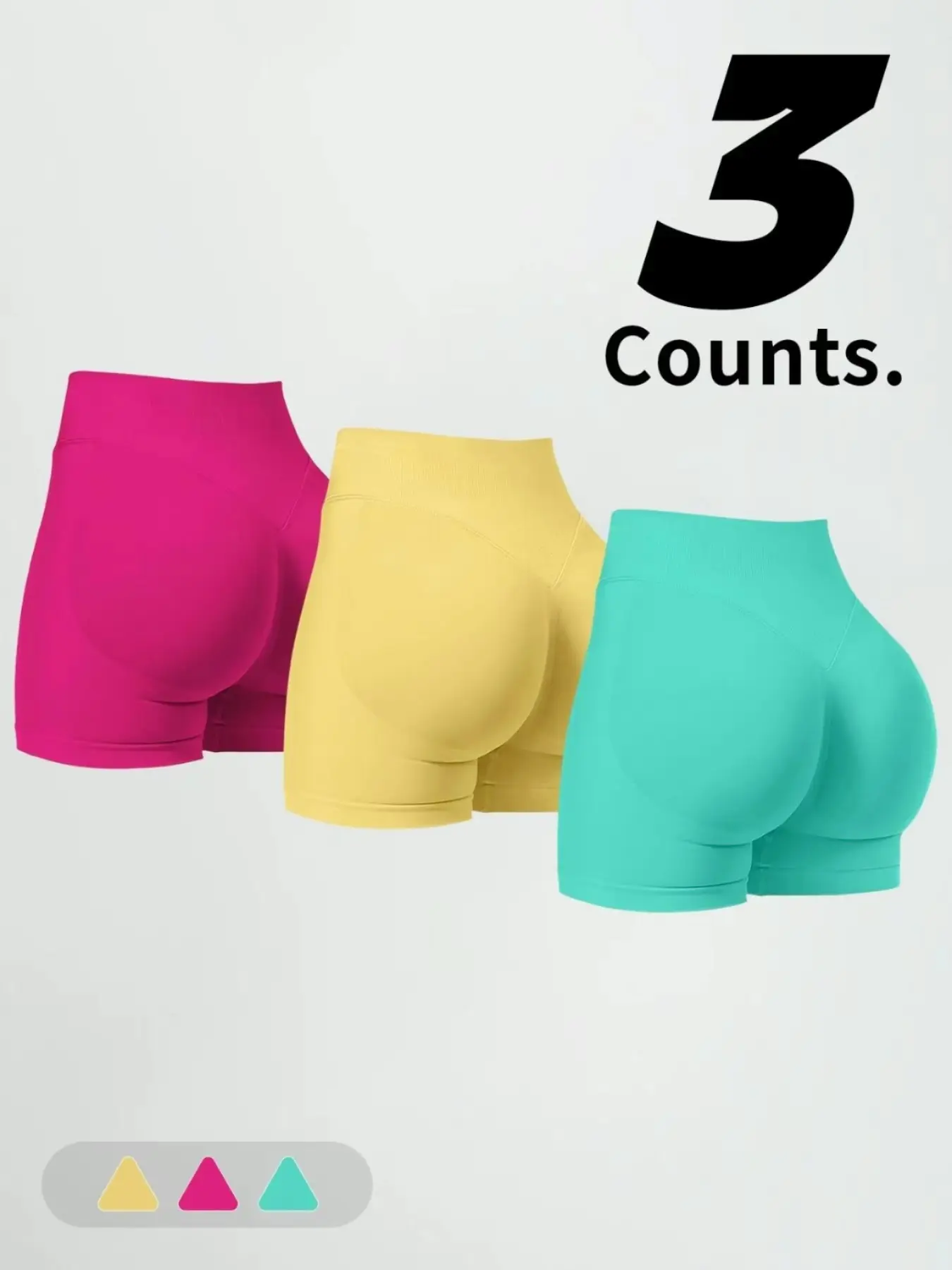 Women's High-Waisted Seamless Cycling Shorts, Waist Cinching Butt Lifting Pleated Gym Shorts, Yoga Fitness Running Shapewear, Activewear Shorts