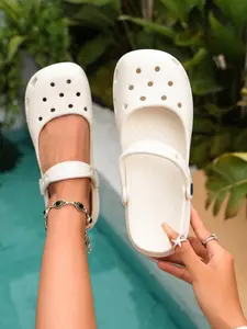 Women's Mary Jane Holey Shoes, 2026 Summer New Soft Sole Non-Slip Ballet Style Cloud Sandals, Suitable for Indoor and Outdoor Use, EU Size 35.5-39.5