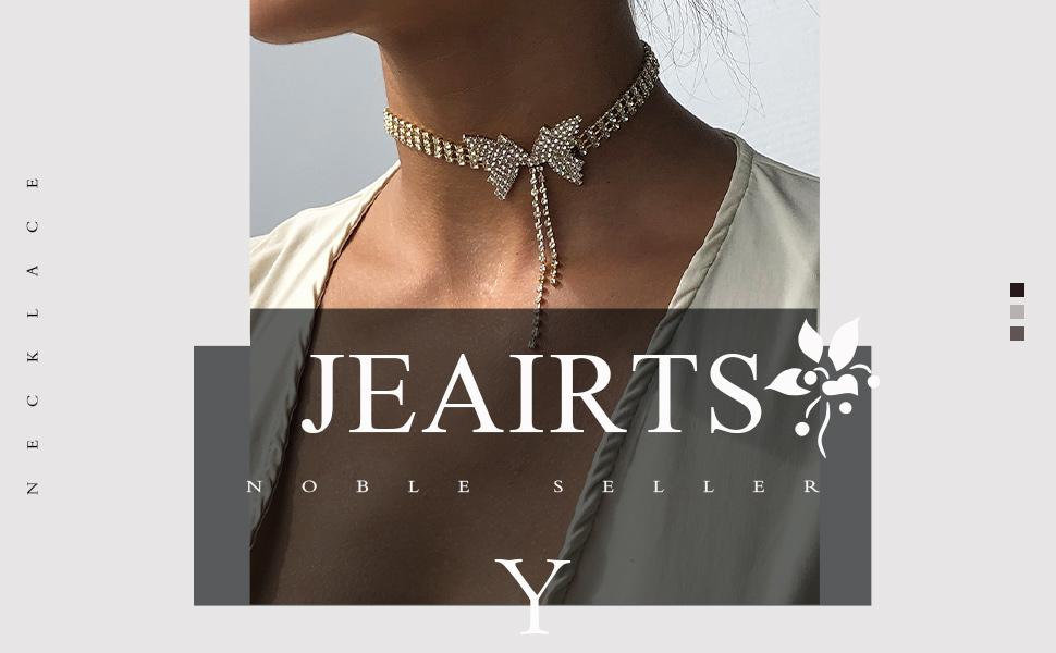 Rhinestone Choker Necklace Silver Diamond Row Necklaces Sparkly Crystal Prom Jewerly for Women