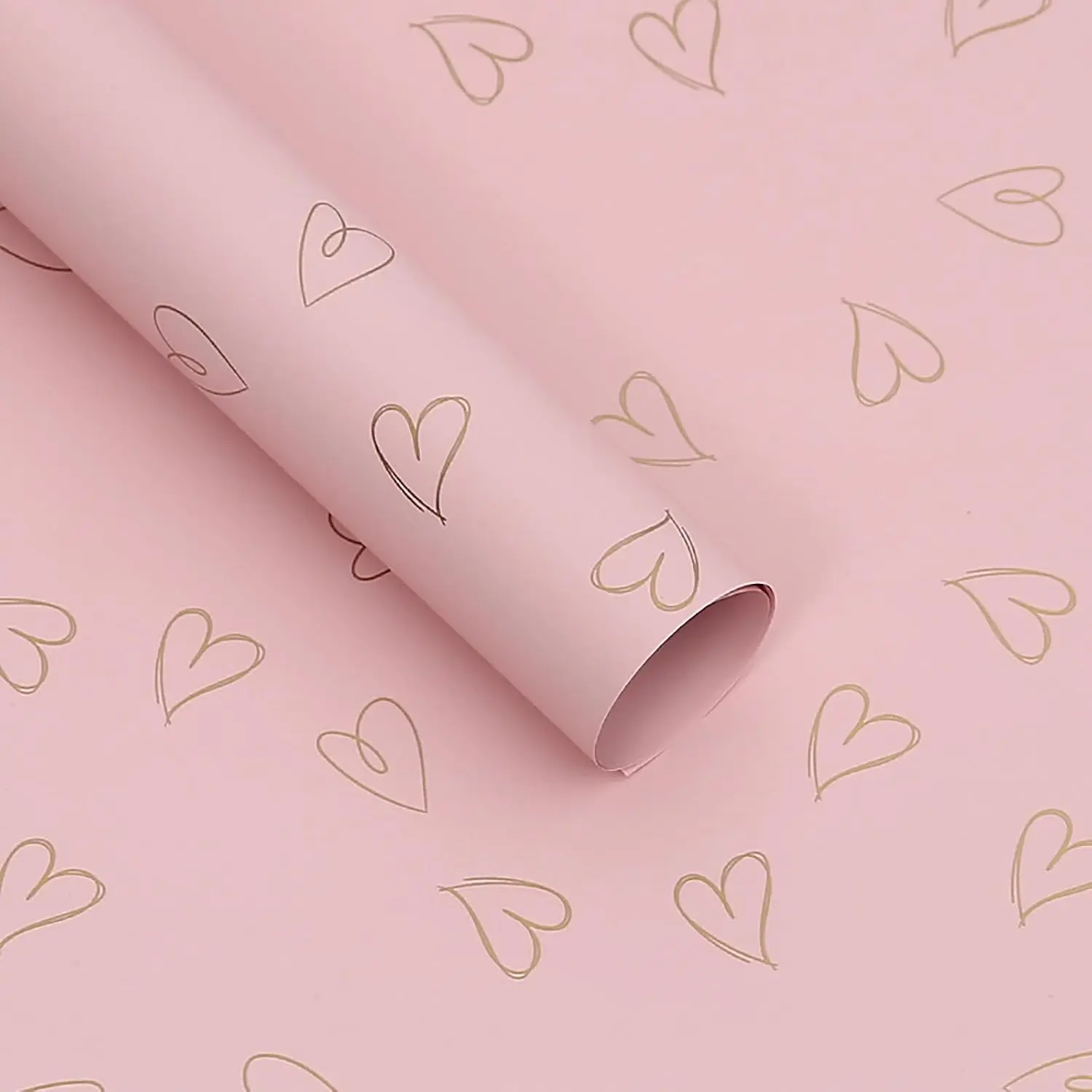 20 Sheet Solid Color Heart Wrapping Paper -  Floral Bouquet Wrapping Paper, Florist Supplies Packaging Paper for Wedding Birthday  Wrap Paper ( )