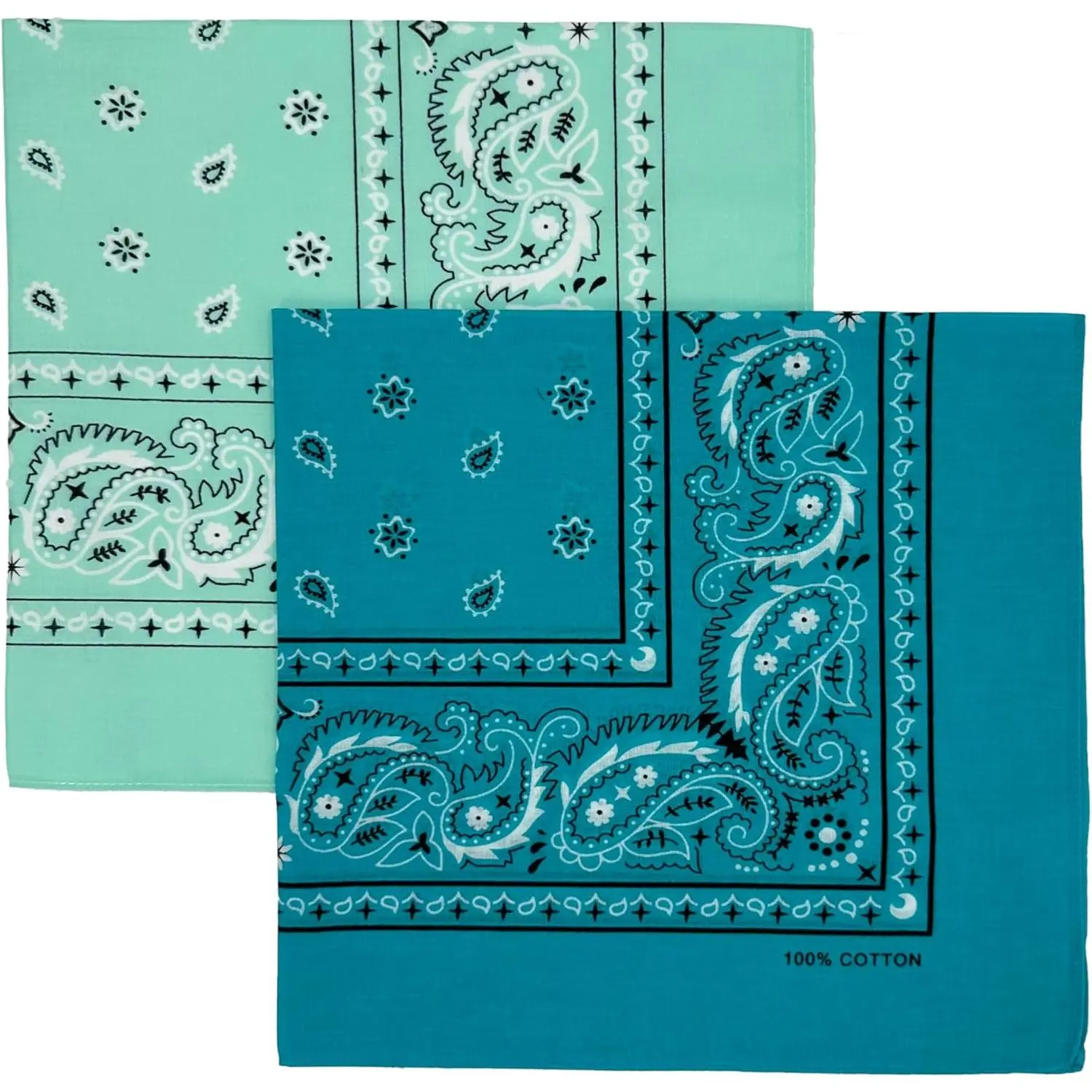 Bandana Single Pack & Double Pack Cotton for Men and Women 22 Inch