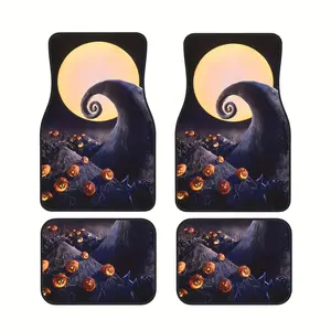 4pcs Fit Anime-Themed Car Floor Mats Suitable for Front & Rear Seats, Non-Slip Waterproof All-Weather Synthetic Rubber with &, Easy Clean Vehicle Floor Liners for Driver/Passenger/Rear Seats, for All Car