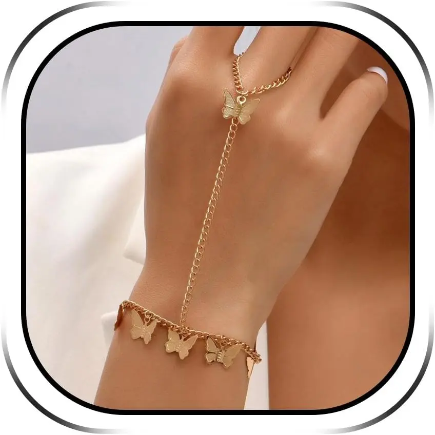Hand Chain Bracelet  Ring Bracelet Hand Chain for Women Trendy  Birthday Gifts