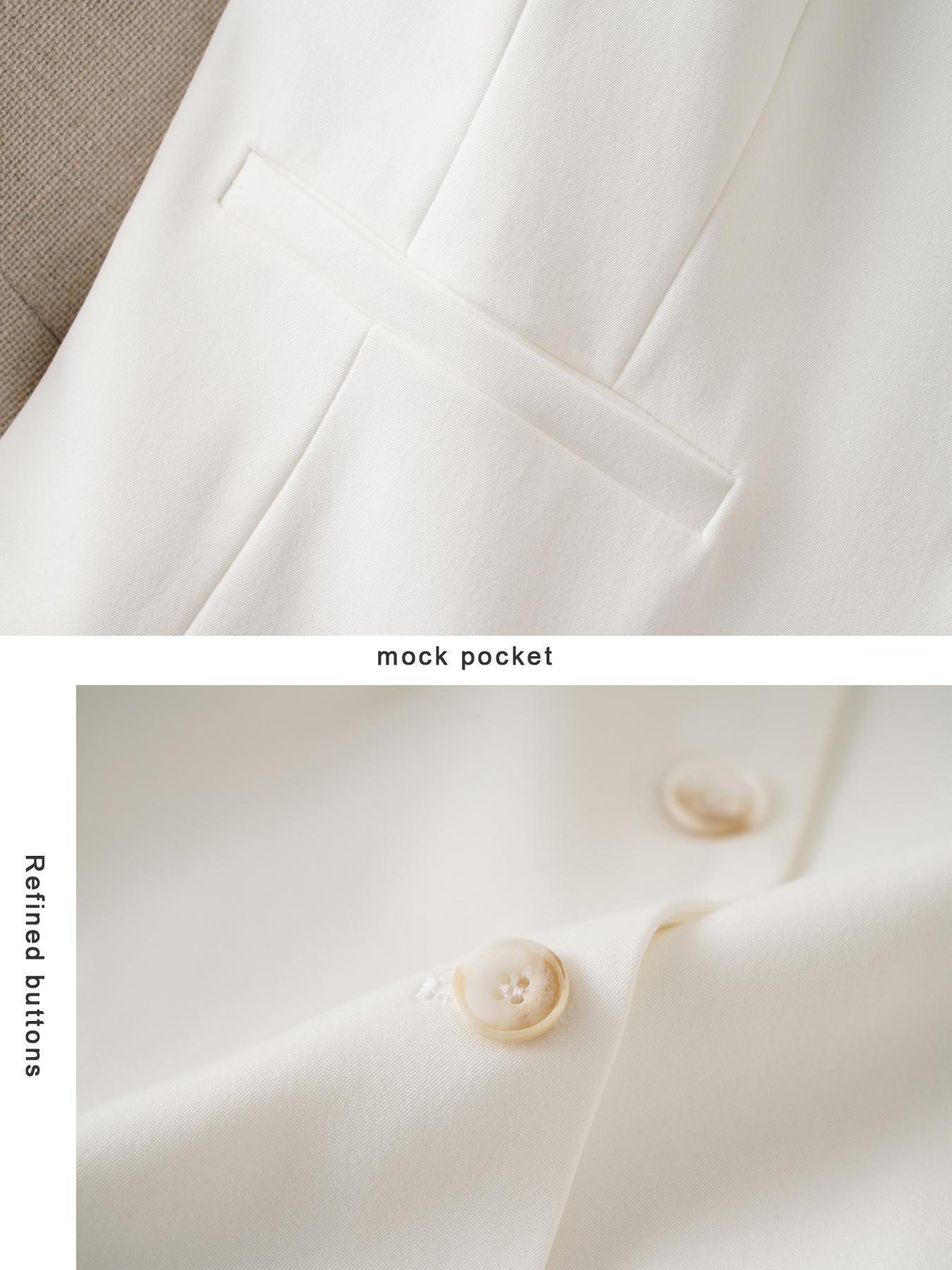 Women's Solid Color Button Front Vest Blazer, Casual Fashion Comfy Sleeveless Outerwear for Daily Outdoor Wear, Women Clothing for Spring Fall