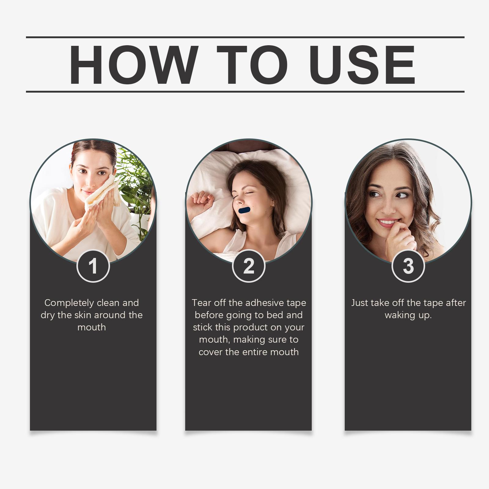 Houkea Anti-Snoring Patch: Quiet, comfortable, good sleep all night, corrects mouth opening for breathing, stops snoring, sealing patch