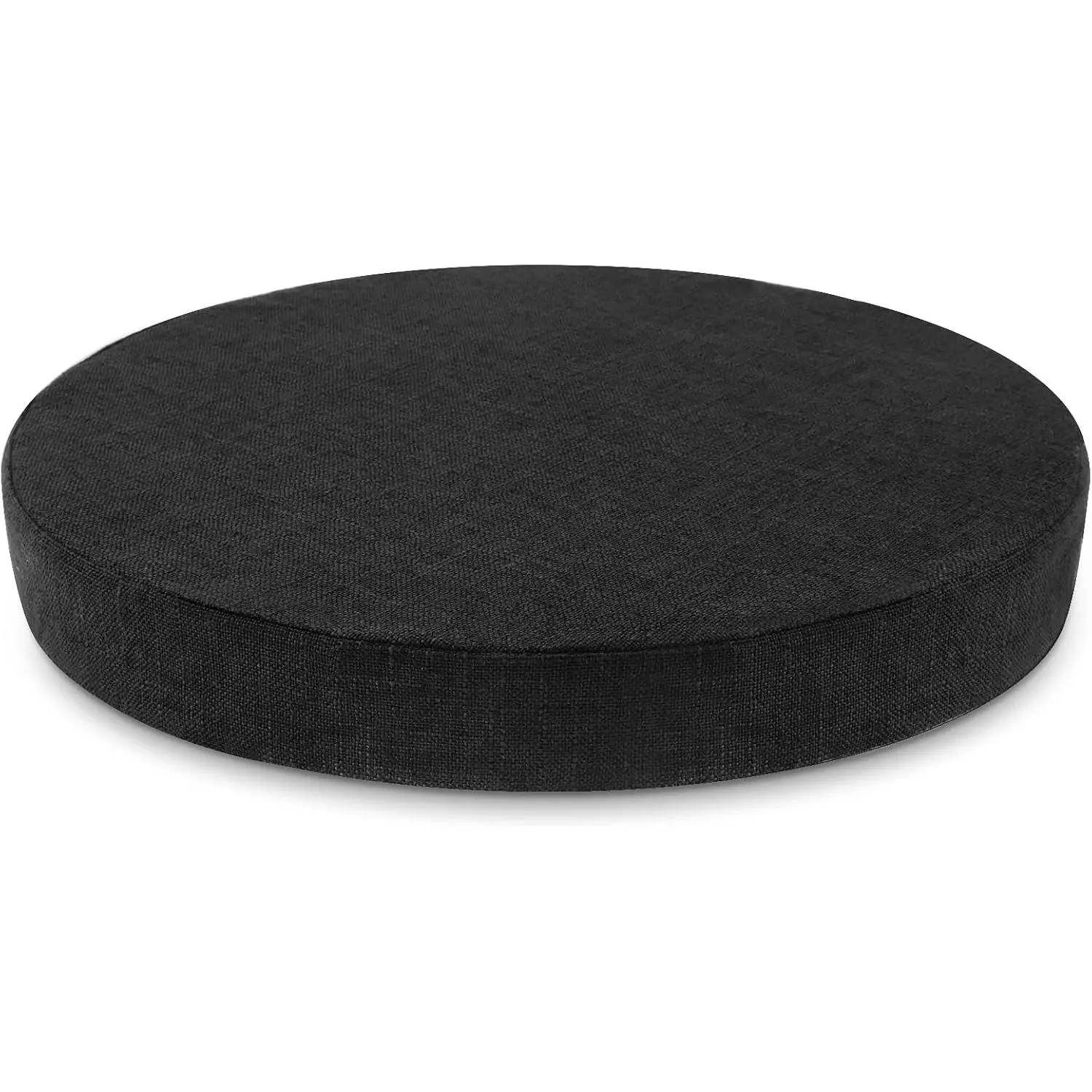 Round Chair Seat Cushion Pad 16 inch for Circle Stool Chairs Non Slip Decorative Foam Cushion Pillow, 1 Piece, 16 x 16 inches, Black