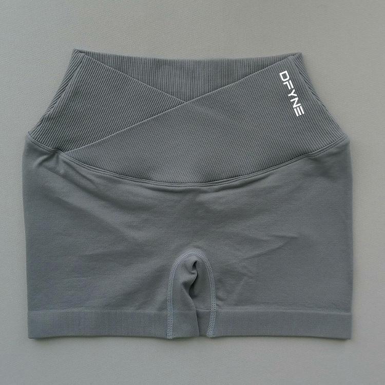 DFYNE Women's Three-Point Fitness Shorts, Peach-Shaped Hip-Lifting Yoga Pants, Seamless Breathable High-Waisted Style, Visually Lengthens Leg Proportions