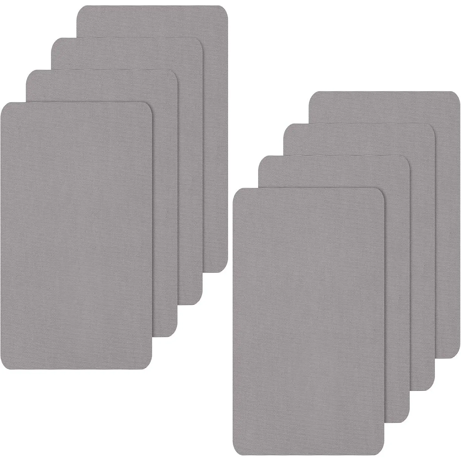 8 count Nylon Repair Patch Self-Adhesive  Lightweight Repair Patch for Clothing Down Jacket Tent Cloth Bag(Gray)