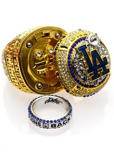 2026 Champion Ring Rotating Non-Magnetic Open Close, Fan Player Ring, Boyfriend Gift, Sporty Style, Alloy Chain Material