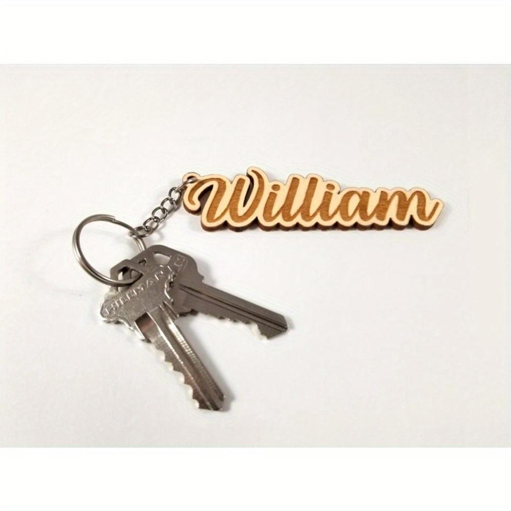 Wooden Keychain with Laser-Cut Name Customization - The Perfect Choice for Gifting or Personal Use
