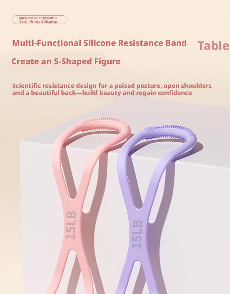 Women's figure-eight resistance band, used for arm and chest expansion, yoga, fitness, massage training equipment, stretching equipment