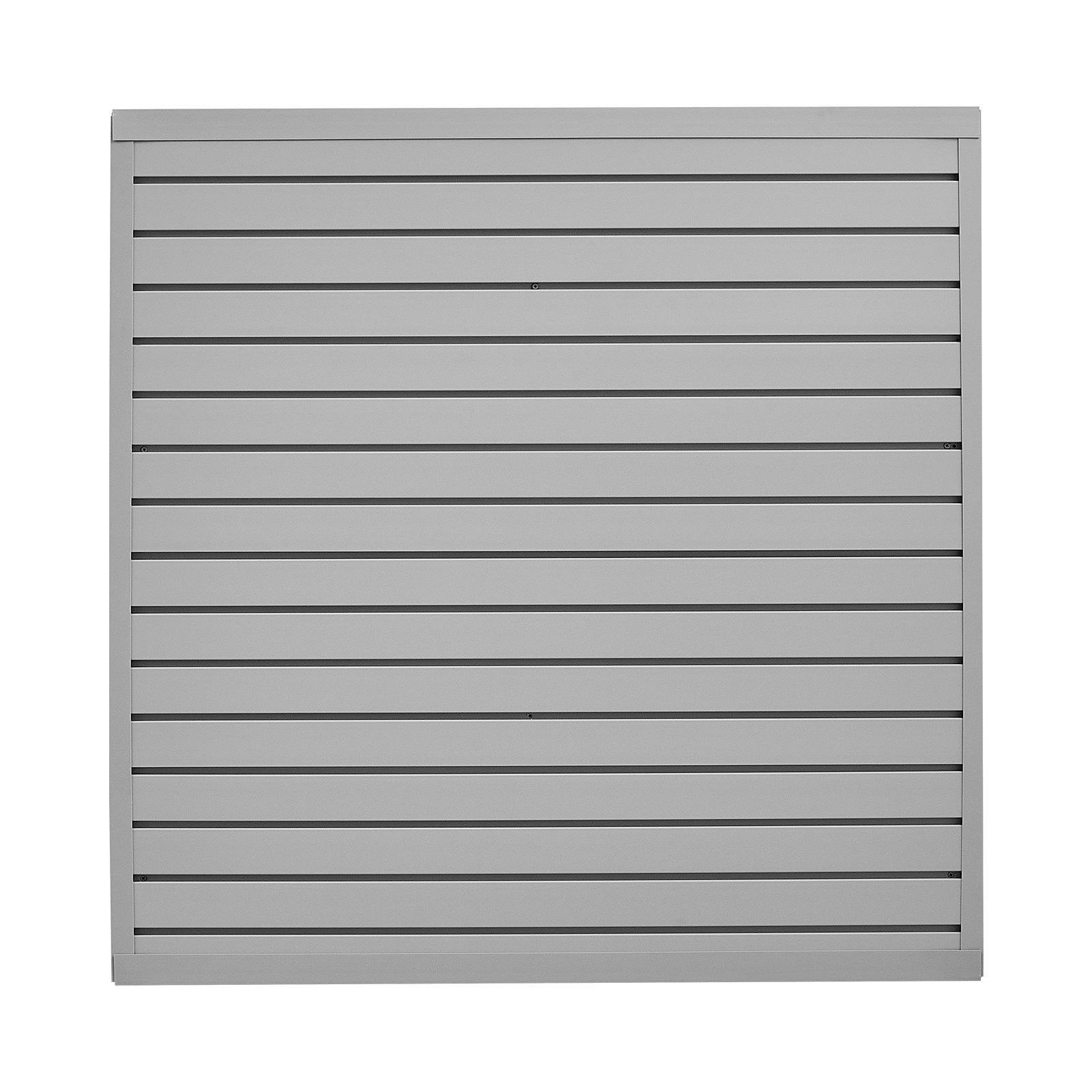 VEVOR Slat Wall Paneling, 4 x 4 ft, PVC Garage Slatwall with Modular Design, Grey Slat Wall Easy-to-Install Adjustable Slatwall Panel with Coupling Structure & DIY Cutting, Fits for Storage & Display VEVOR Slat Wall Paneling, 4 x 4 ft, PVC Garage Slatwall with Modular Design, Grey Slat Wall Easy-to-Install Adjustable Slatwall Panel with Coupling Structure & DIY Cutting, Fits for Storage & Display