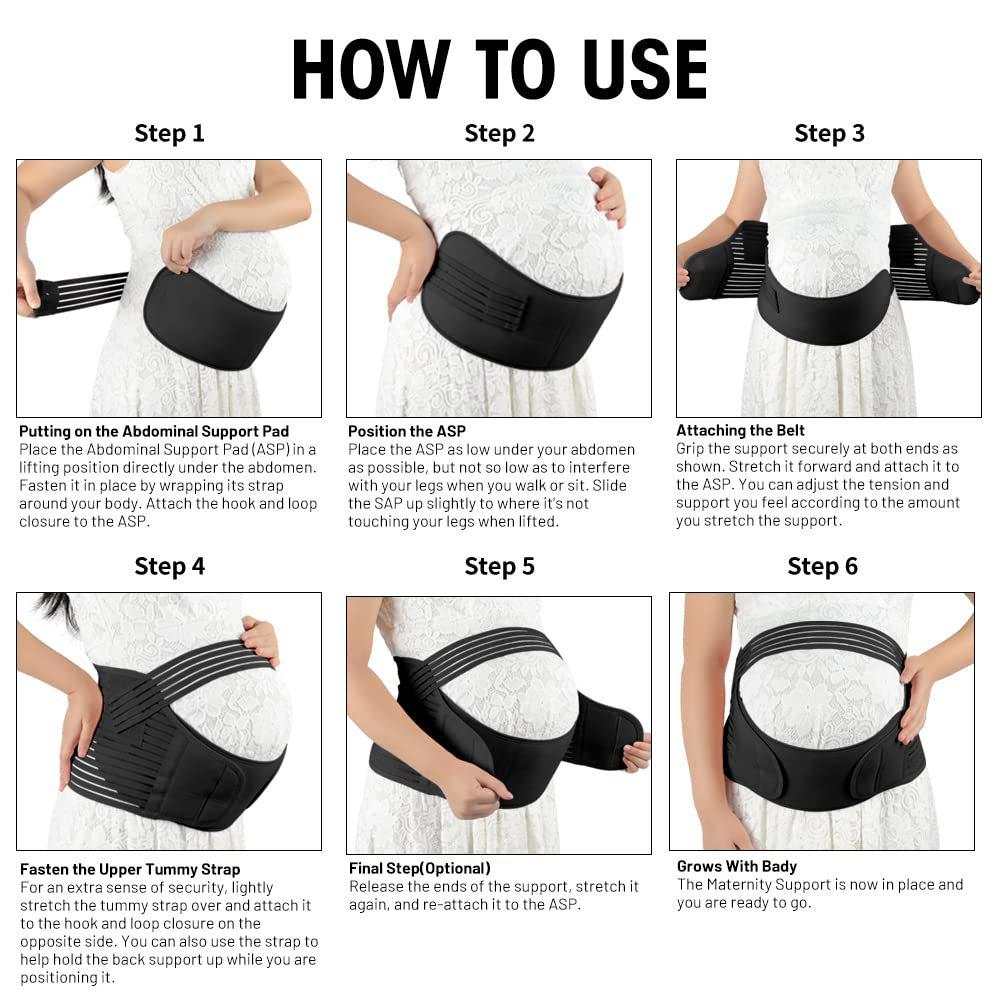 Women's Body-Shaping Waistband: Suitable for expectant mothers to wear starting from the second trimester; provides excellent support for the waist and back, offering comfort and breathability; Maternity Support Belt.
