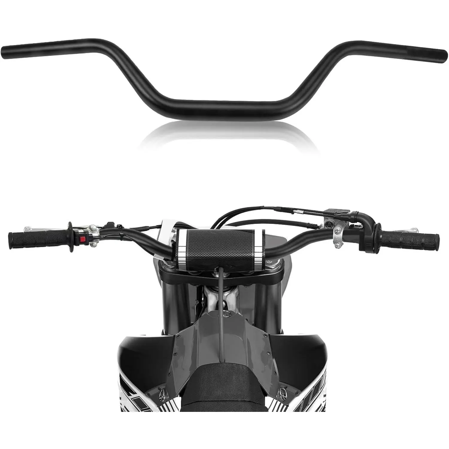 Motorcycle Handlebars 1 1/8" 28mm Fat Handle Bars CNC Universal for CRF CR XR YZ WR TTR KX KLX KLR RM RMZ DRZ Dirt Pit Bike Black