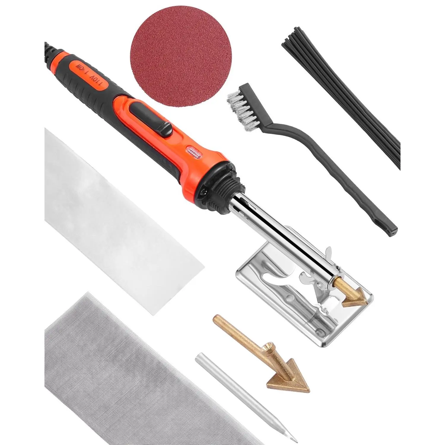 Plastic Welder Kit 60W/100W Dual Power Portable Plastic Welding System With 3 Replacement Tips And 20 Welding Rods For PVC, ABS, HDPE, Polypropylene And DIY Plastic Repair And Fabrication