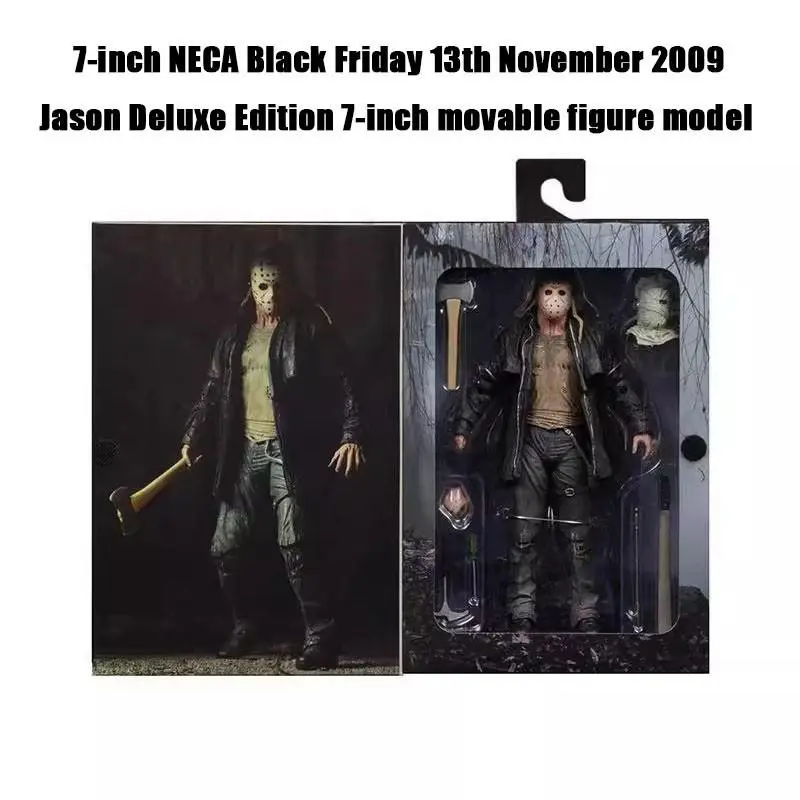 7-Inch Neca Friday the 13th 2009 Jason Deluxe Edition Action Figure, Perfect for Birthday, Halloween, Party Gifts