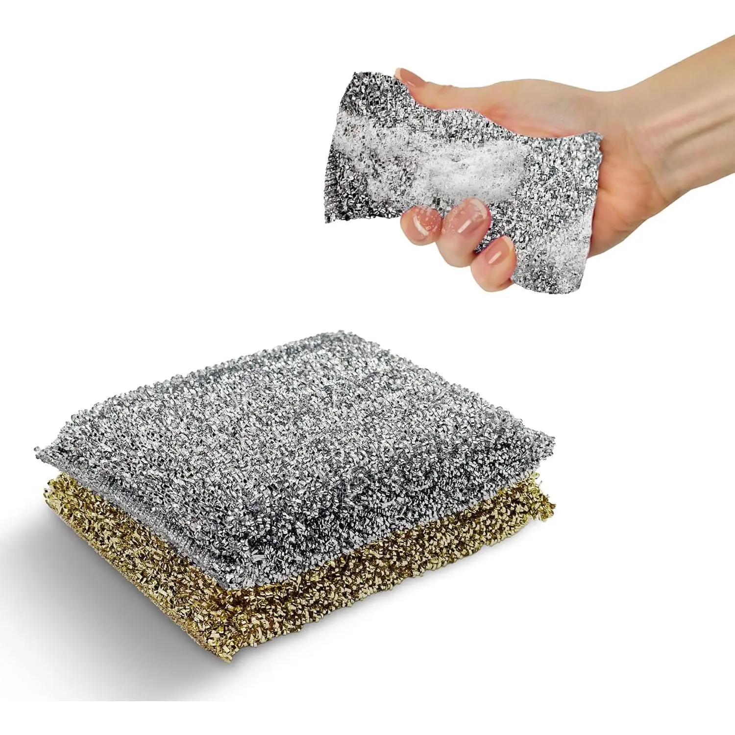 Scour 2 Pack Scrub Sponges for Kitchen - Multipurpose Non-Scratch Sponge with Heavy Duty Scouring Power - Soft and  Cleaning  for Cleaning Dishes, Pans, Pots and Hard Stains