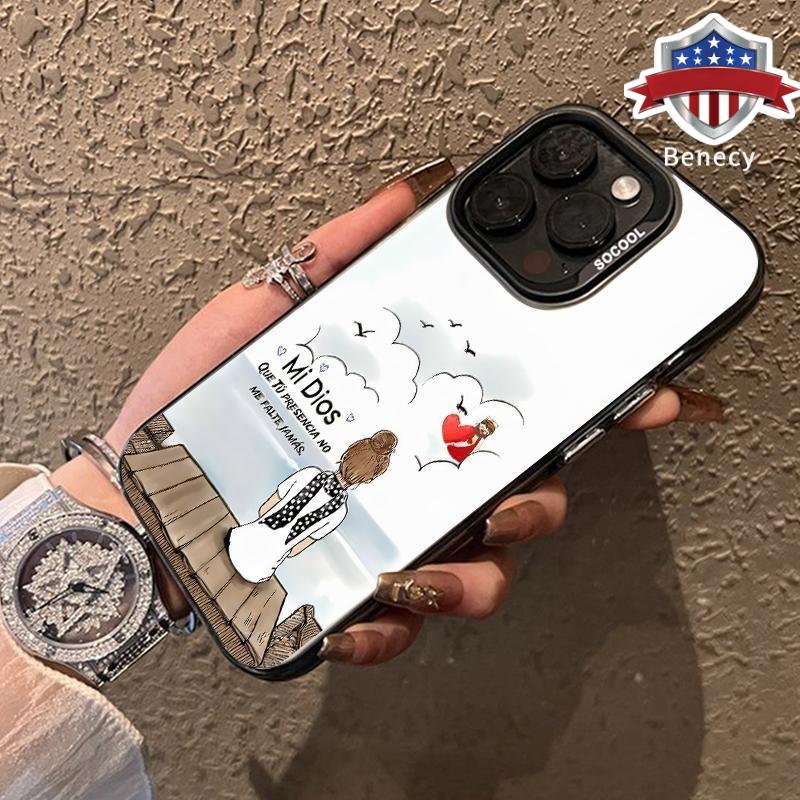 Heavenly Hope Pattern Phone Case for iPhone 17 16 Pro Max 15 Plus 14 13 12 11  Air XR XS Shockproof Non Slip Military-Grade Protective slim Cover Cellphone Casing