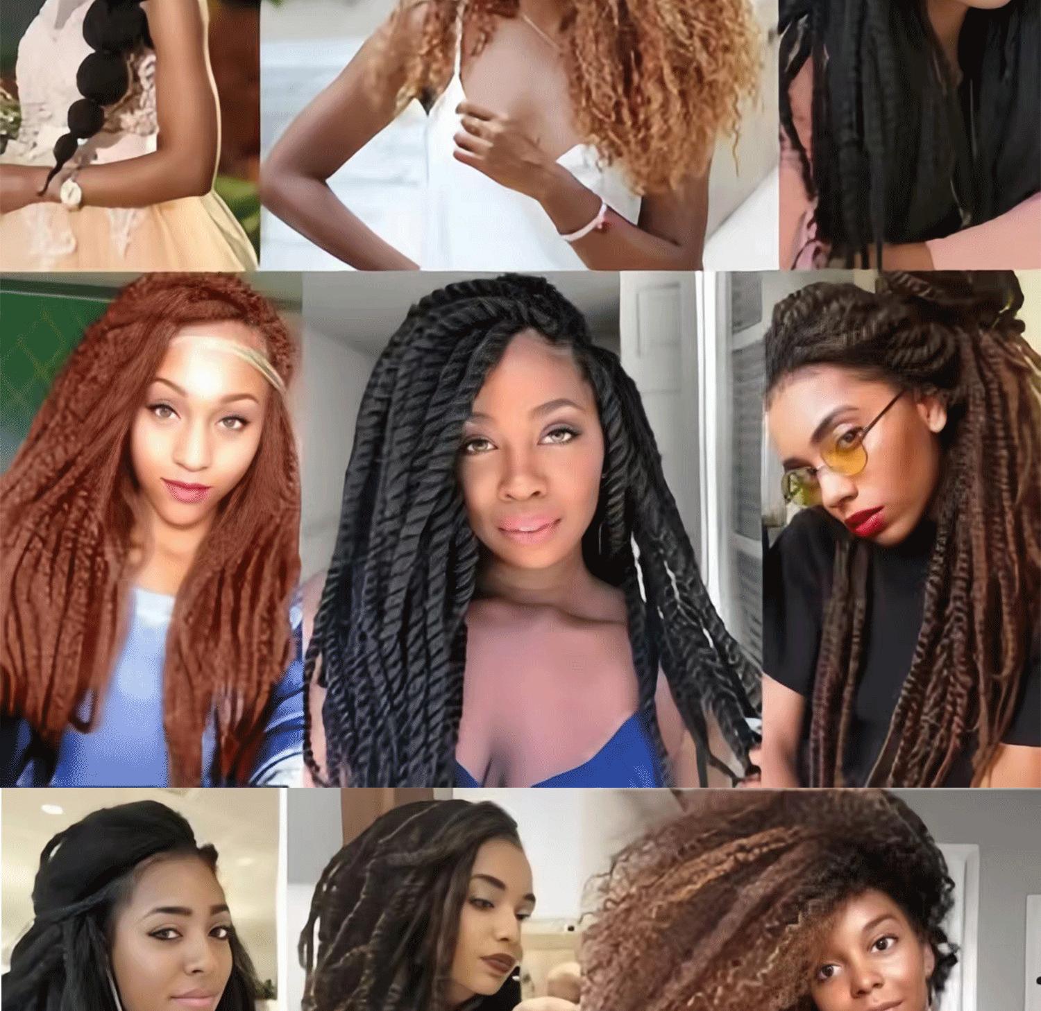 DB- African Style Kinky Curly Crochet Hair Synthetic Dreadlock Braiding Hair Extensions-DB