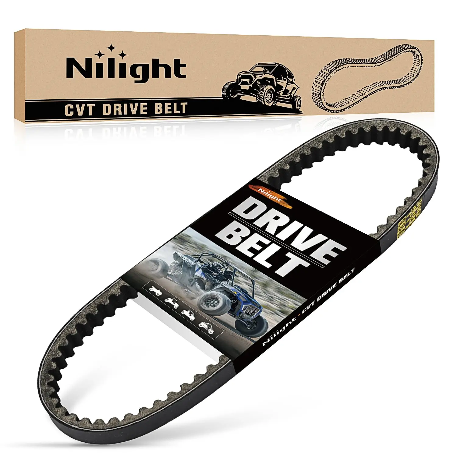 Nilight 842-20-30 CVT Drive Belt - Rubber/Polyester, Cushioning & Vibration Damping, High Tensile Strength, High Mileage & Durability for 4-Stroke GY6 125cc/150cc 152QMI/157QMJ Long-Case Engine, Scooter, Go-Kart (1 Pack #842 20 30) Tank Compatibility, Mop