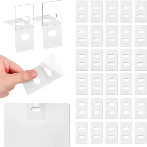 30 Sets (60 Pcs) Clear Vertical Blind Repair Tabs, Vertical Blinds Repair Kit, Vertical Blinds Replacement Slats Pre-Cut Blind Fixers Peel Back Adhesive Ready to Use