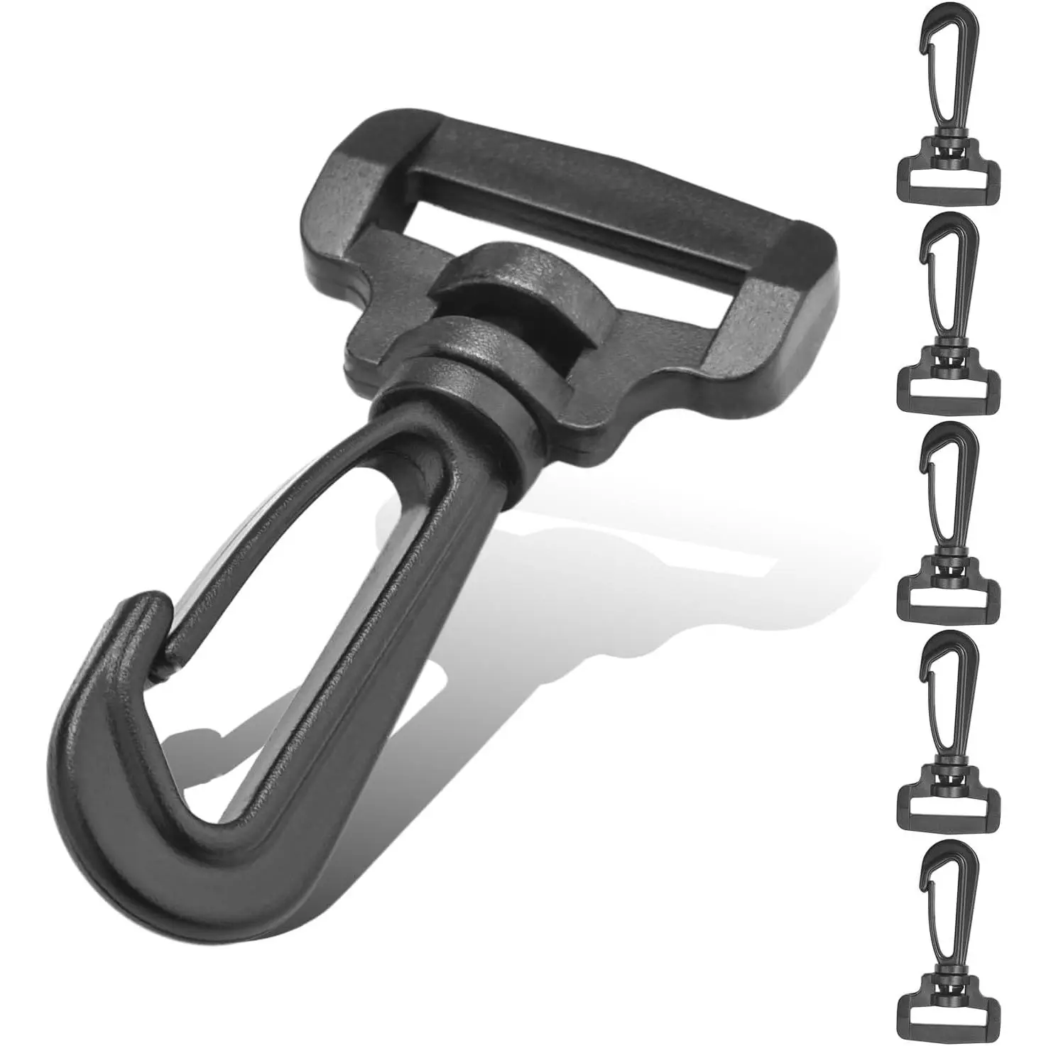 12 count Plastic Swivel Snap Hook Clips for Purse,1 Inch Rotary Clasp Purse Strap Hardware for Bag Making Nylon Webbing Hook Backpack Strap Clip Lanyard Clasp Keychains