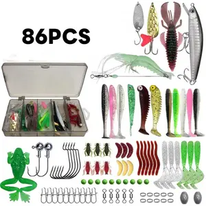 Fish Bait Gift Box Lure Set Glitter Minnow Frog False Bait Soft Bait Cross-Border Fishing Lures, High-Quality Fish Baits & Accessories