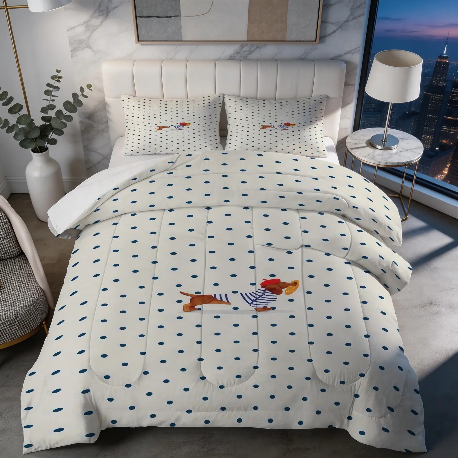Cute Cartoon Elephant Pattern Comforter Set, Soft And Comfortable Bedding Set (1 Comforter + 1/2 Pillow Case, No Pillow Core), Suitable For Teenagers And Adults, Bedroom, Dormitory, Apartment Scene