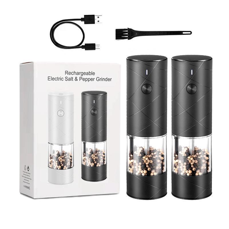 Electric Salt & Pepper Grinder Set, 1/2 Counts Battery Powered Household Seasoning Grinder, Portable Handheld Spice Grinder for Kitchen(without Battery), Gift #TOP PICKS