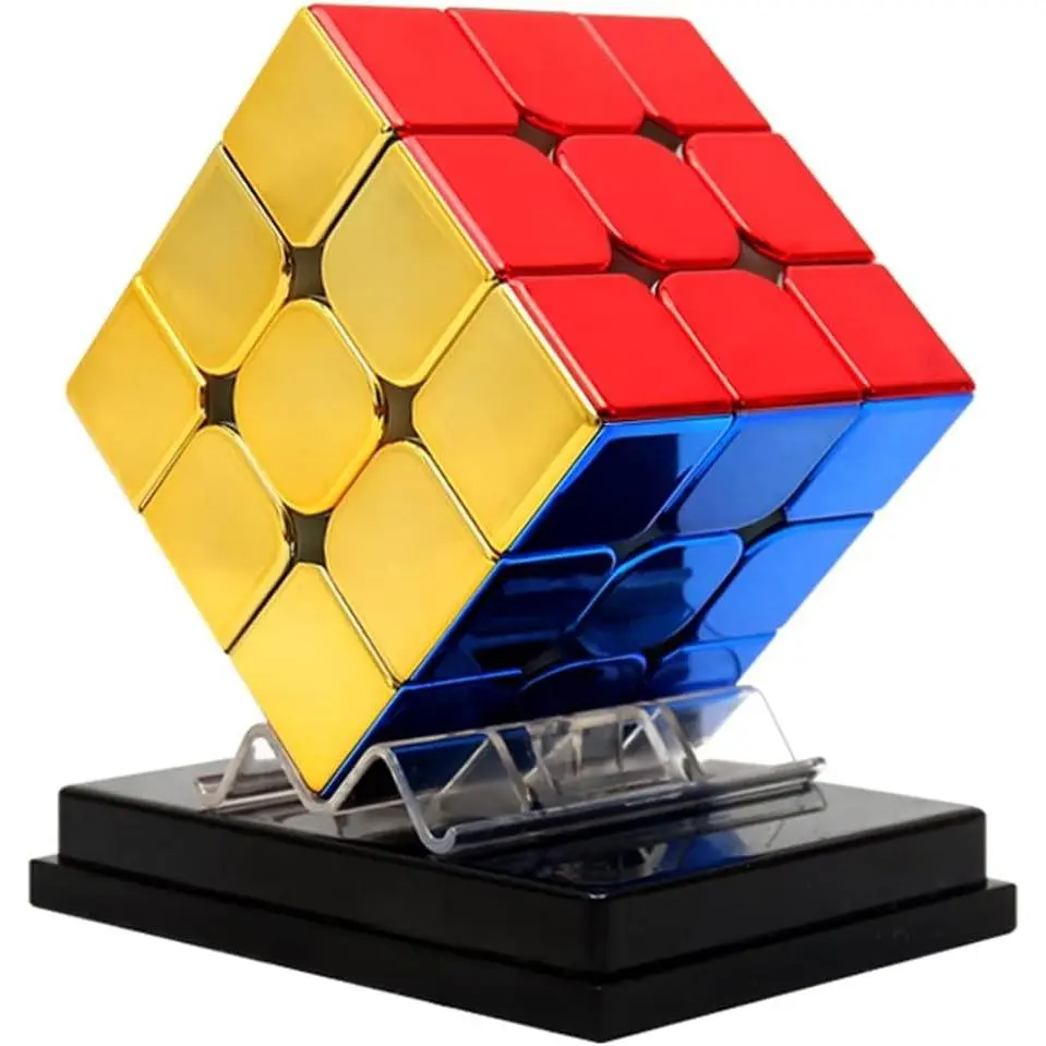 3x3 Speed Cube Magnetic Reflective Mirror, Stickerless Magic Cube